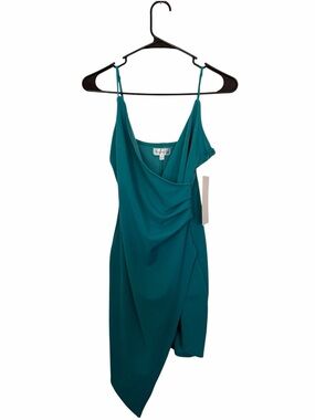 NWT Honey and Rosie Turquoise Mini Bodycon Sleeveless V-Neck Dress